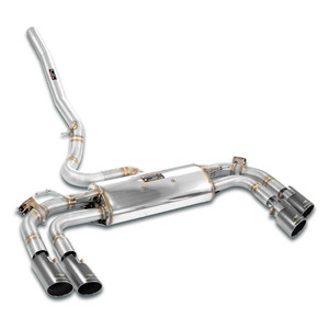 Supersprint Rear exhaust with valve OO90 Right - OO90 Left "Gun Metal Grey" - 832846