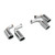 Supersprint Endpipe kit Right OO100 - Left OO100 "Gun Metal Grey" - 249556