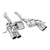 Supersprint Rear mufflers kit Right OO100 + Left OO100 with valves, Silver tips - 526026