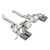 Supersprint Rear exhaust right OO100 - left OO100 "Gun Metal Grey", with valves - 528346