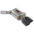 Supersprint Rear exhaust Right 100x75 "Gun Metal Grey" with valve - 771587
