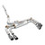 Supersprint Rear exhaust with valve OO100 Right - OO100 Left "Gun Metal Grey" - 832826