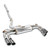 Supersprint Rear exhaust with valve OO90 Right - OO90 Left "Gun Metal Grey" - 832846