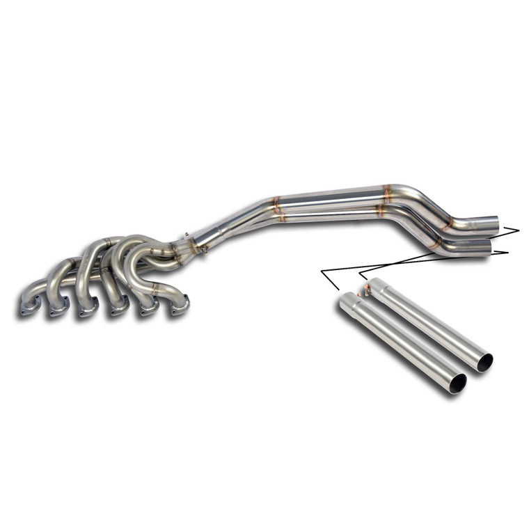 Supersprint Manifold + connecting pipes 100% Stainless steel(Left Hand Drive) - 041801
