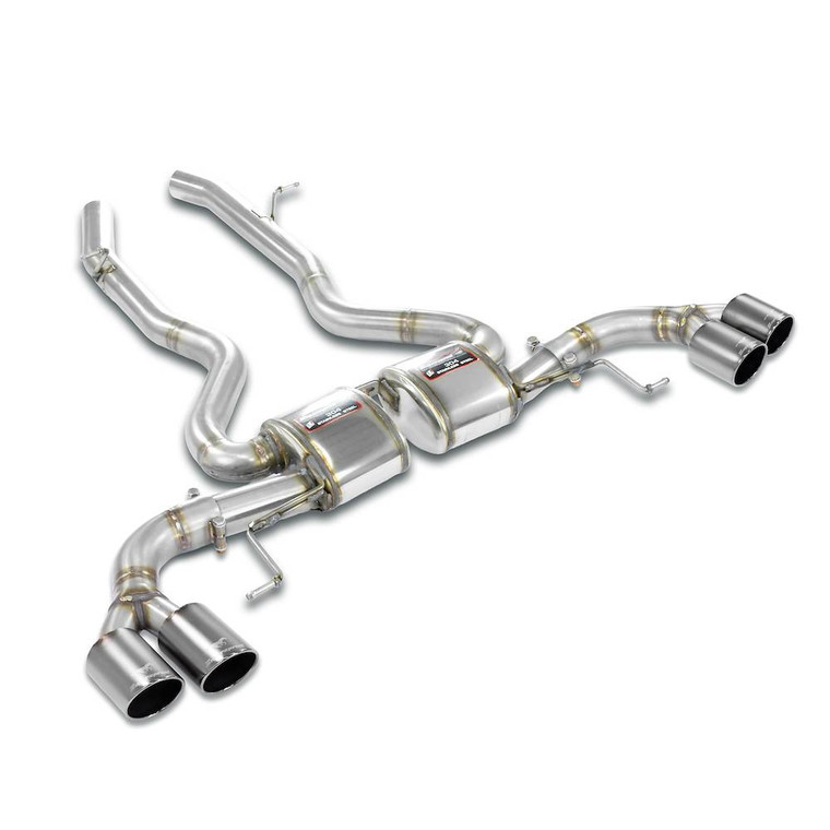 Supersprint Rear exhaust "Race" Right OO90 + Left OO90 "Gun Metal Grey" - 049176