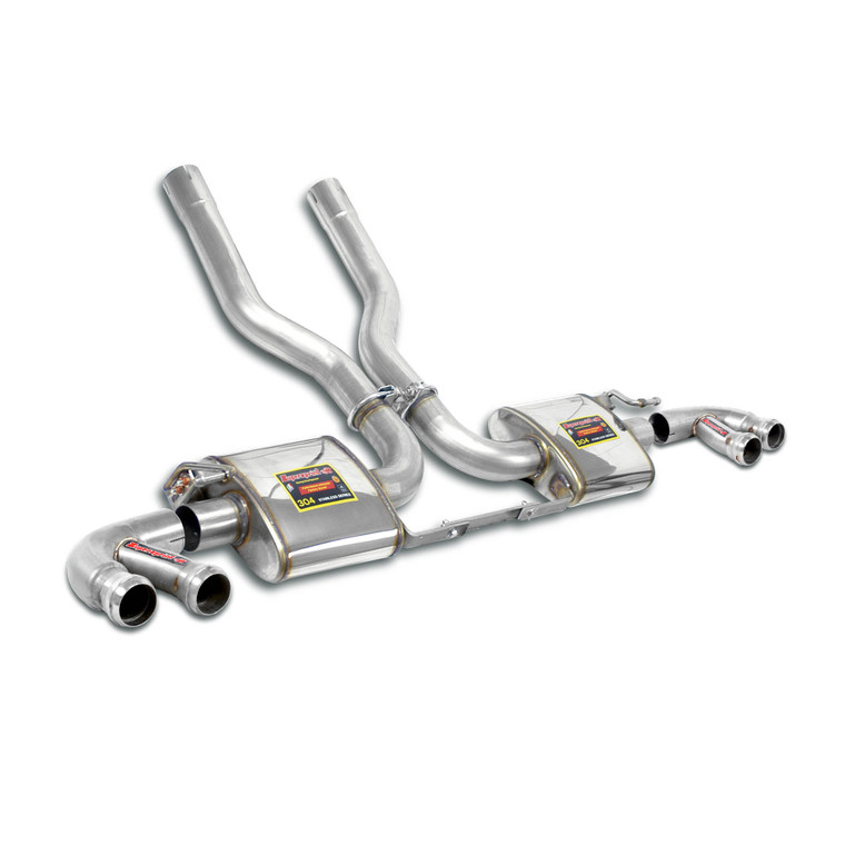 Supersprint Rear exhaust Right - Left "Racing" + "Y-Pipe" for OEM endpipes - 245854