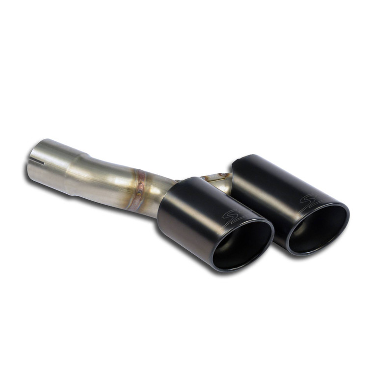 Supersprint Connecting pipe kit Left + "Gun Metal Grey" endpipe OO90 - 247376