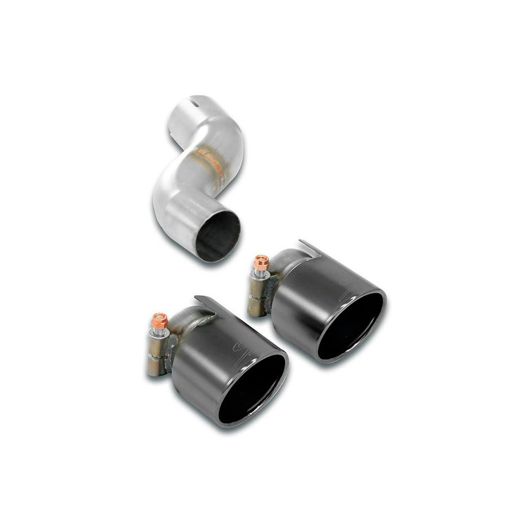 Supersprint Connecting pipe kit Right + "Gun Metal Grey" endpipe OO90 - 247456