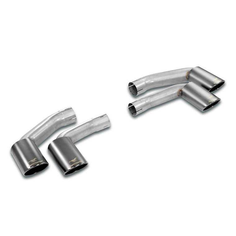Supersprint Endpipe kit Right 100x75 - Left 100x75 "Gun Metal Grey" - 249247