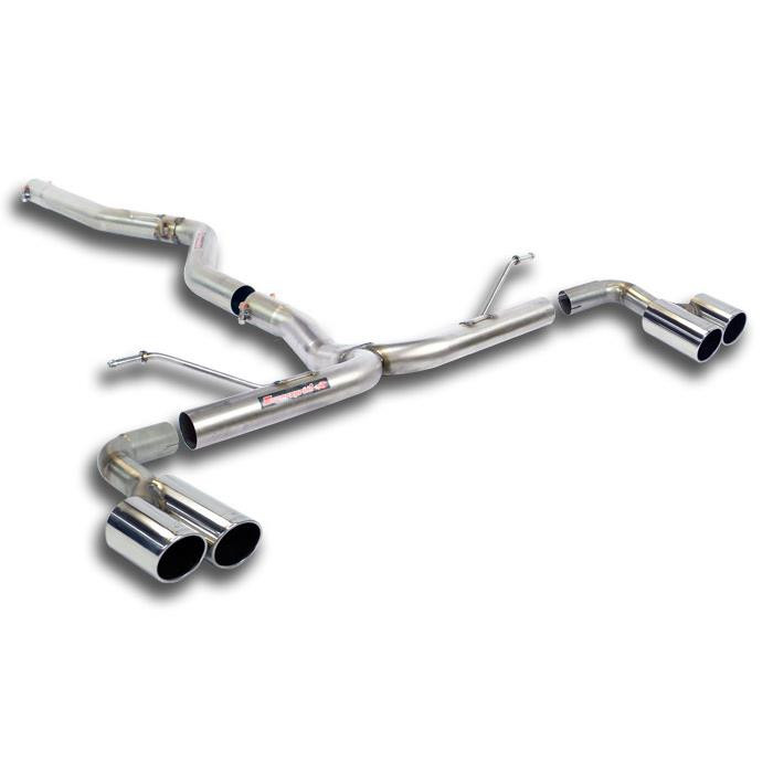 Supersprint Connecting pipe + rear pipe Right OO80 - Left OO80(Muffler delete) - 522116