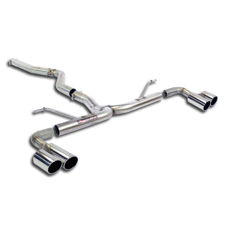 Supersprint Connecting pipe + rear pipe Right OO80 - Left OO80(Muffler delete) - 521716