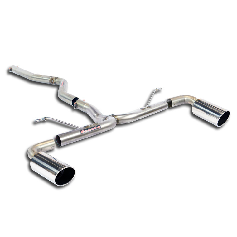 Supersprint Connecting pipe + rear pipe Right O100 - Left O100(Muffler delete) - 521744