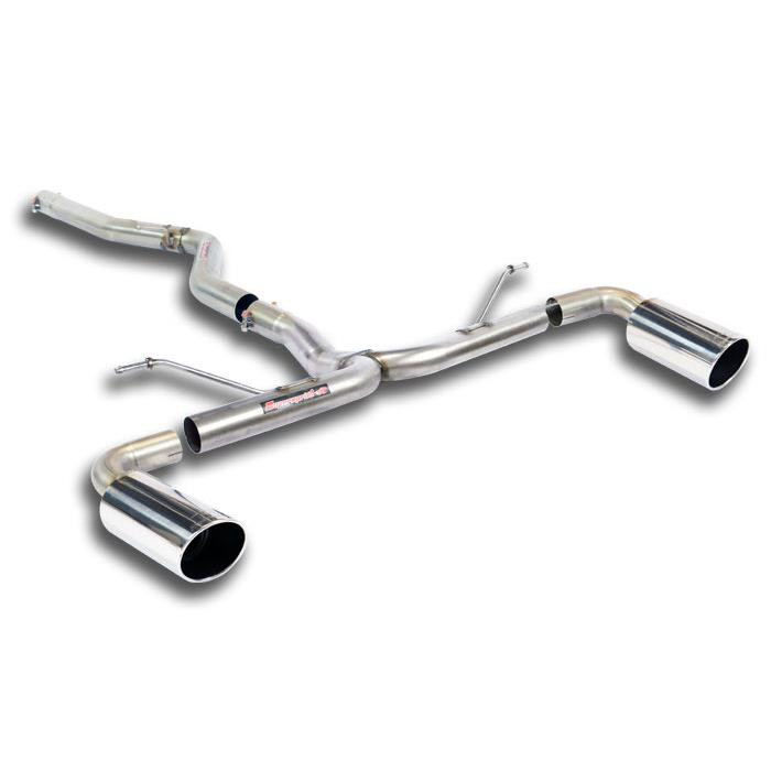 Supersprint Connecting pipe + rear pipe Right O100 - Left O100(Muffler delete) - 523844
