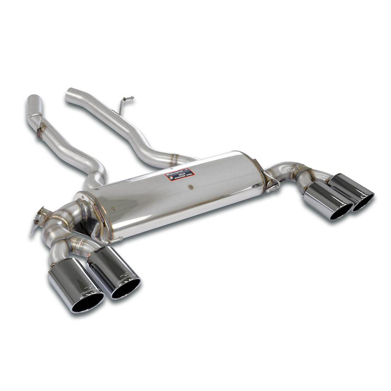 Supersprint Rear exhaust "Gun Metal Grey" Right OO100 - Left OO100 with valve - 525546