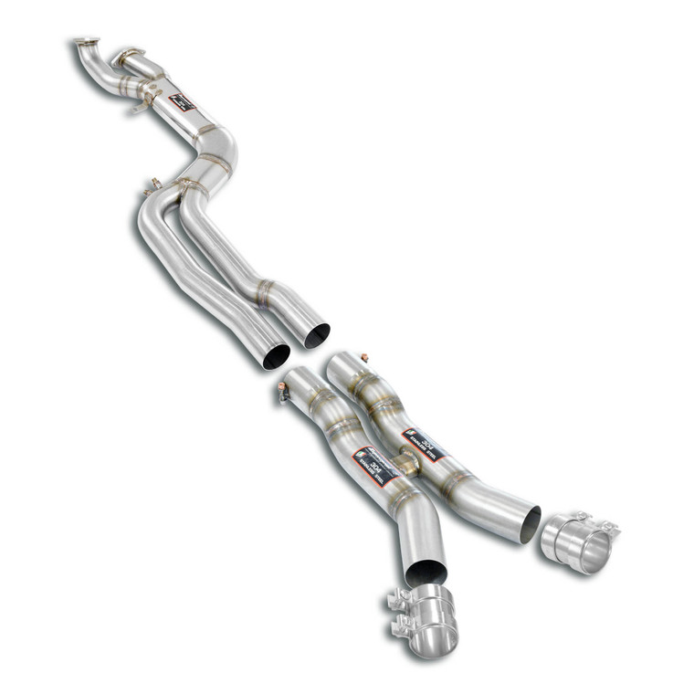 Supersprint J-Pipe Race PackageDeletes the secondary catalytics + OPFs  + mid resonatorAccepts the Std - Oem muffler - 527710
