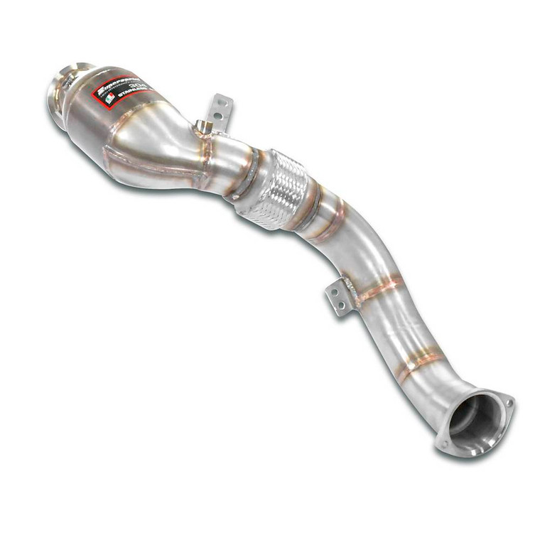 Supersprint Turbo downpipe kit +  Metallic catalytic Right(Replaces primary and secondary catalytics)Accepts the stock tertiary catalytics - 528121