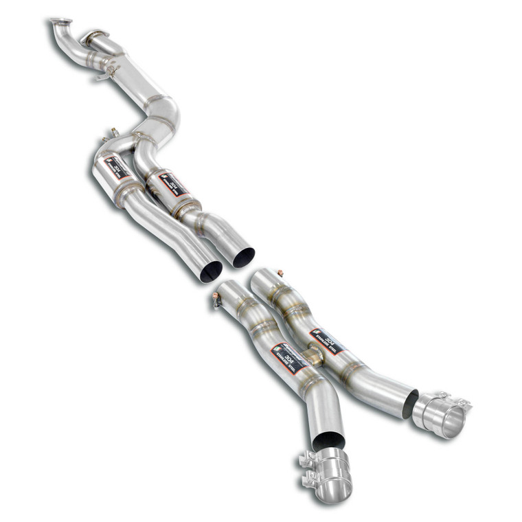 Supersprint J-Pipe Touring PackageDeletes the secondary catalytics + OPFs  + mid resonatorAccepts the Std - Oem muffler - 527720