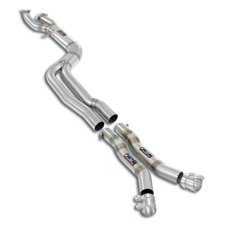 Supersprint J-Pipe Race PackageDeletes the secondary catalytics + mid resonatorsAccepts the Std - Oem muffler - 528450