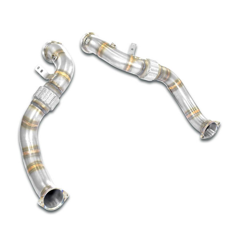 Supersprint Turbo downpipe kit Right - Left(Replaces primary and secondary catalytics)Accepts the stock tertiary catalytics - 528111