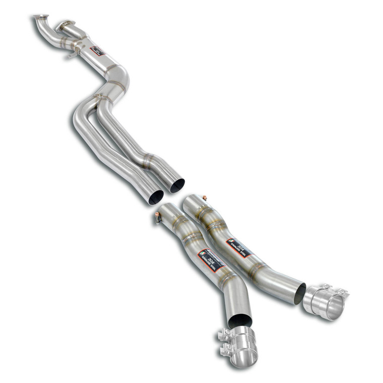 Supersprint J-Pipe Race PackageDeletes the secondary catalytics + OPFs  + mid resonatorAccepts the Std - Oem muffler - 528410