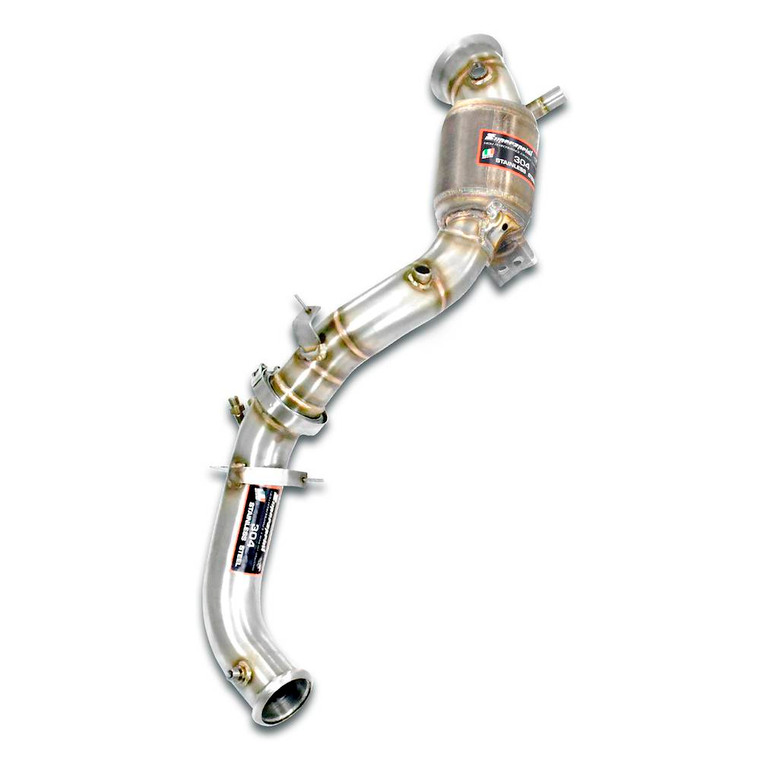 Supersprint Downpipe Left + Metallic pre-catalytic converter(Replaces 2°catalytic converter + GPF)With bungs for the pressure sensor / EGT - 725341
