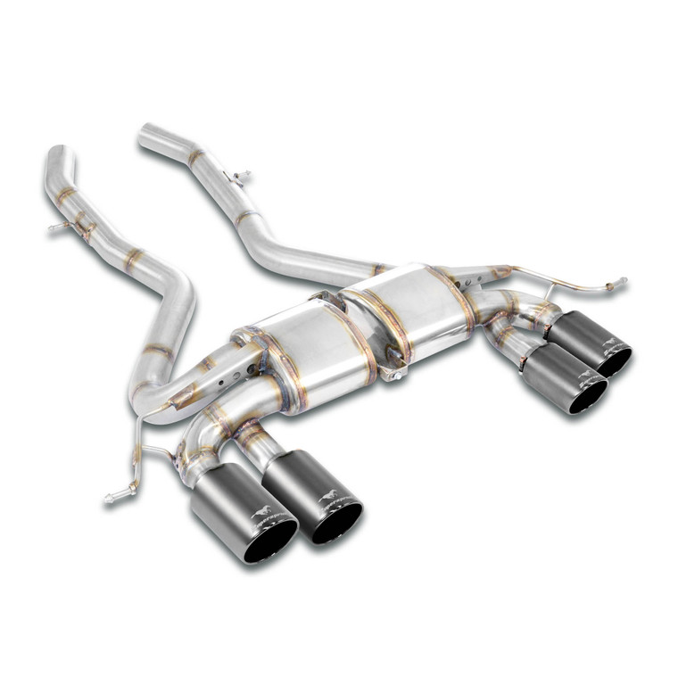 Supersprint Rear exhaust "Race" Right OO100 + Left OO100 "Gun Metal Grey" - 745846