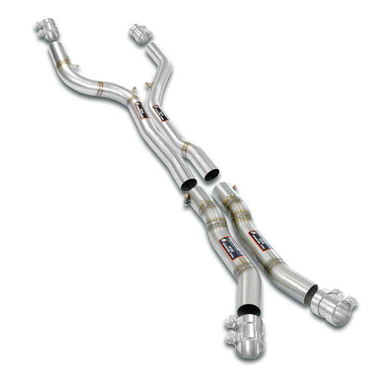 Supersprint Straight Pipe Race PackageDeletes the OPFs  + mid resonatorAccepts the Std - Oem muffler - 746010