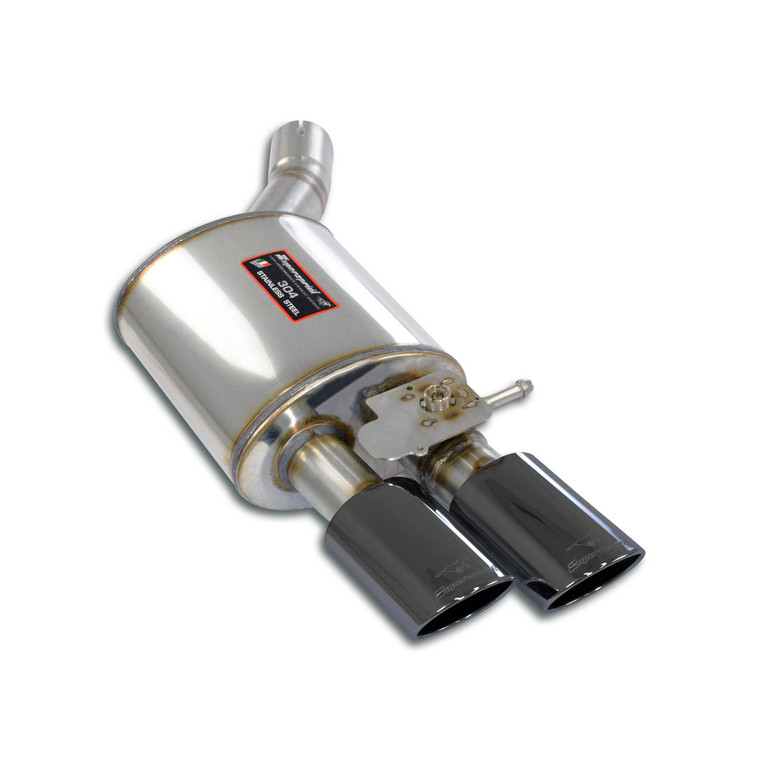 Supersprint Rear exhaust Left 100x75 "Gun Metal Grey" with valve - 771597