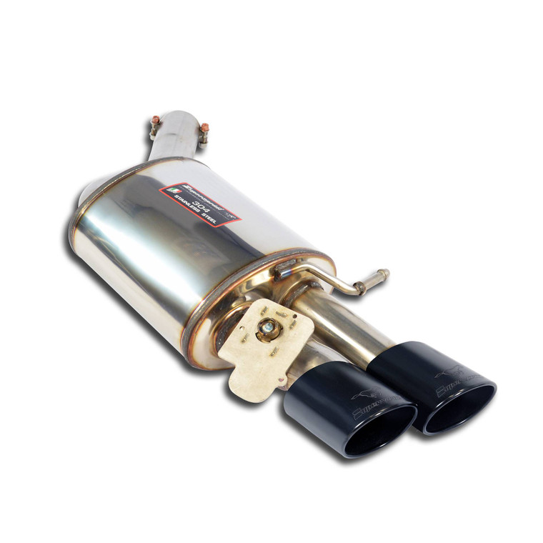 Supersprint Rear exhaust Left 100x75 "Gun Metal Grey" with valve - 771357