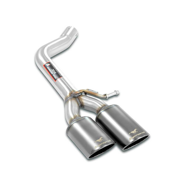 Supersprint Rear pipe Left 100x75 "Gun Metal Grey"(Muffler delete) - 775987