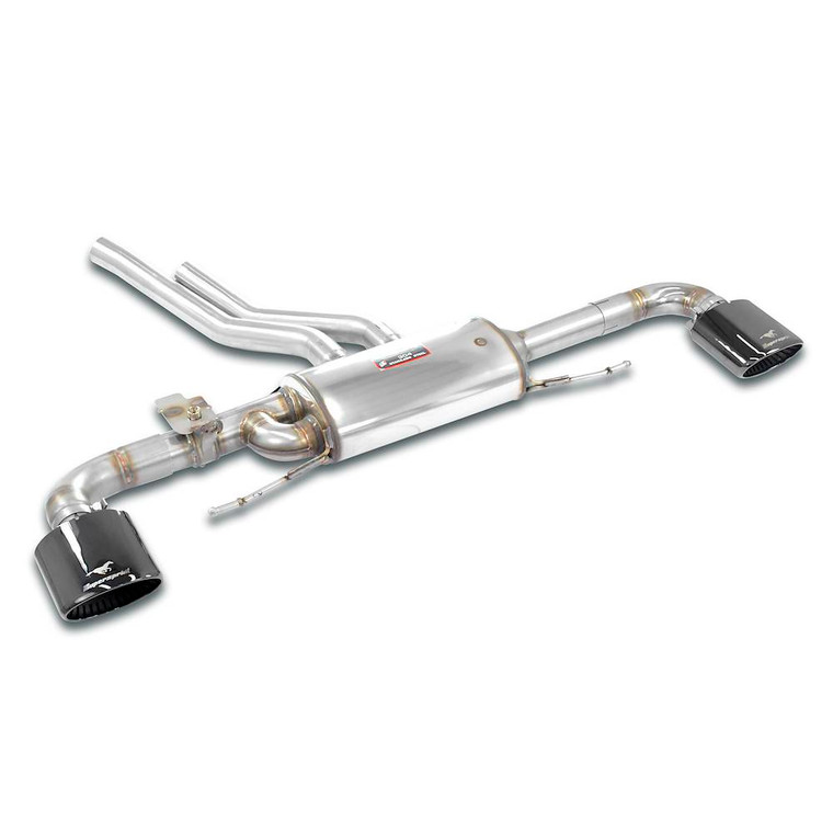 Supersprint Rear exhaust right - left with valve, endpipes  "GT Black" (170x105mm) - 779835