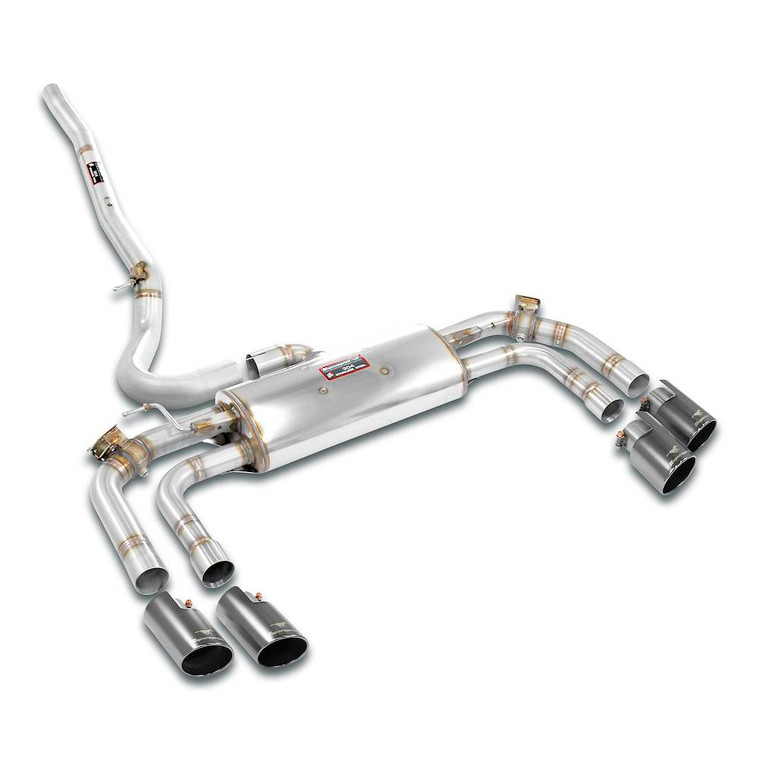 Supersprint Rear exhaust with valve OO90 Right - OO90 Left "Gun Metal Grey" - 832836