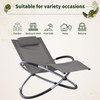 Outdoor Orbital Lounger Zero Gravity Chaise Foldable Rocking Chair with Pillow
