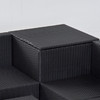 Six Piece Black Rattan Sofa Set  with Cream Cushions