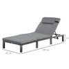 Grey Rattan  Reclining Sun Lounger for Garden, Patio or Pool