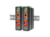 IMC-1000S - Gigabit Ethernet to SFP slot industrial fiber media converter, 2.5kV isolation, -10-60 Celsius, units on a DIN rail