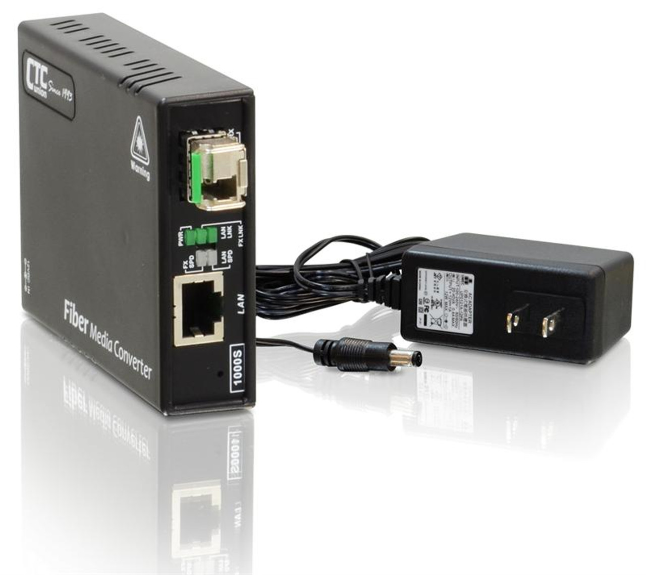 FMC-1001S-WB20 Gigabit Ethernet 10/100/1000BaseTx to single strand SM fiber  media converter, BiDi T:1550/R:1310nm, 20Km