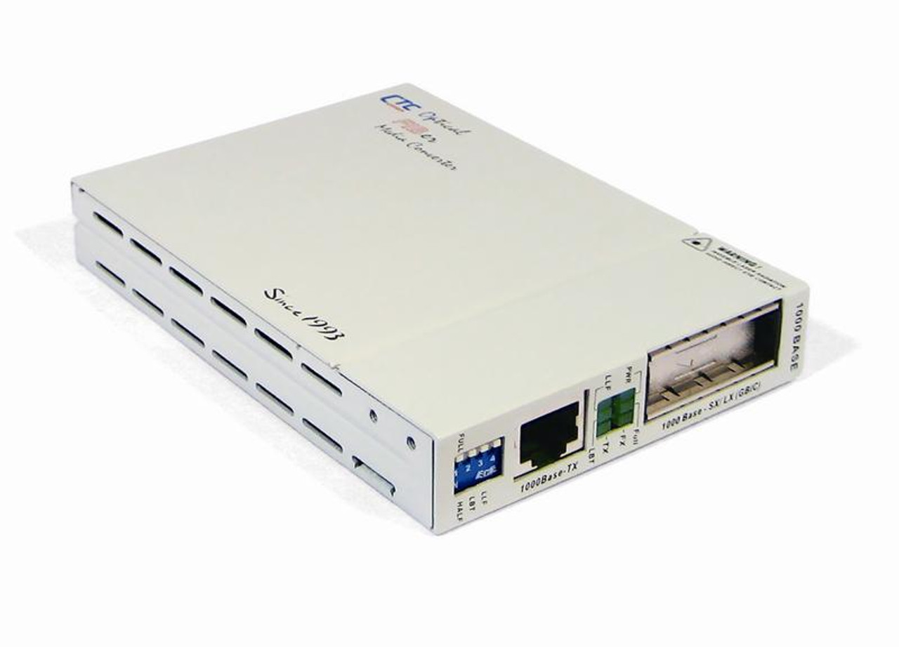 FIB1-1000TG Gigabit Ethernet fiber media converter, RJ45 copper 1000Base-T  to GBIC slot