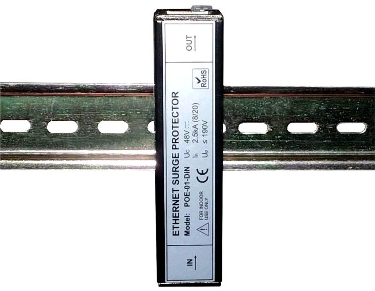 DINRAIL-19 - metal DIN RAIL, 19 long, EN50022/TS35 compatible 35x7.5mm  section for POE-01-DIN group installation
