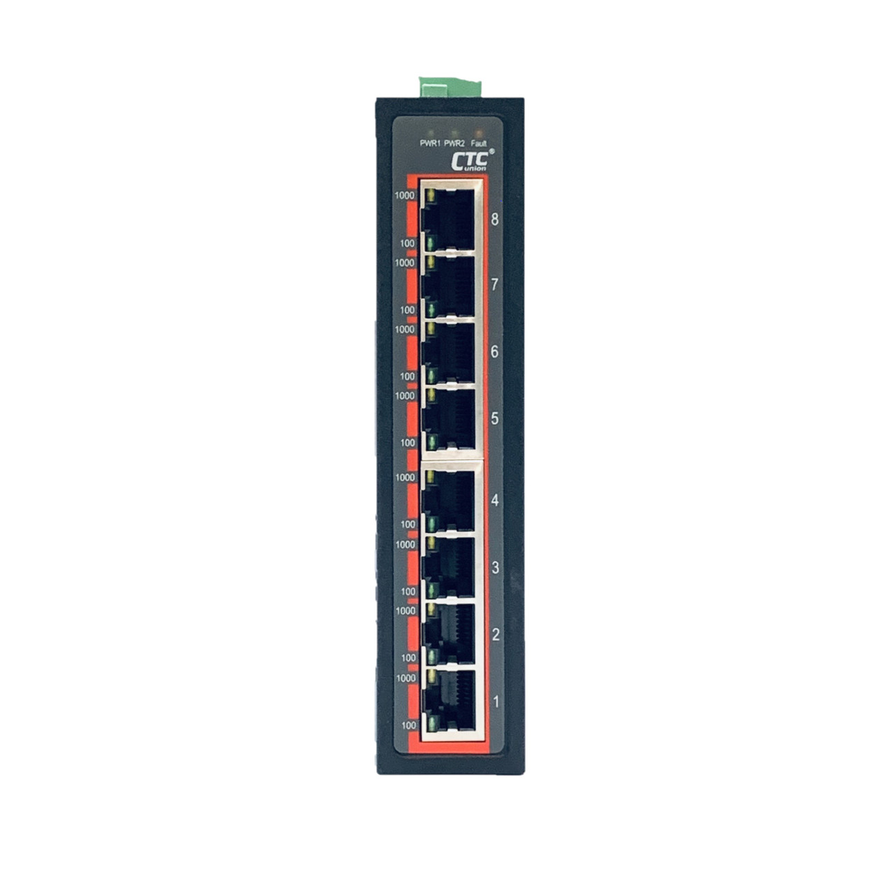 Igs 800e 8 Port Unmanaged 10 100 1000base Tx Gigabit Ethernet Industrial Switch 40 To 75 Celsius Din Rail Mount