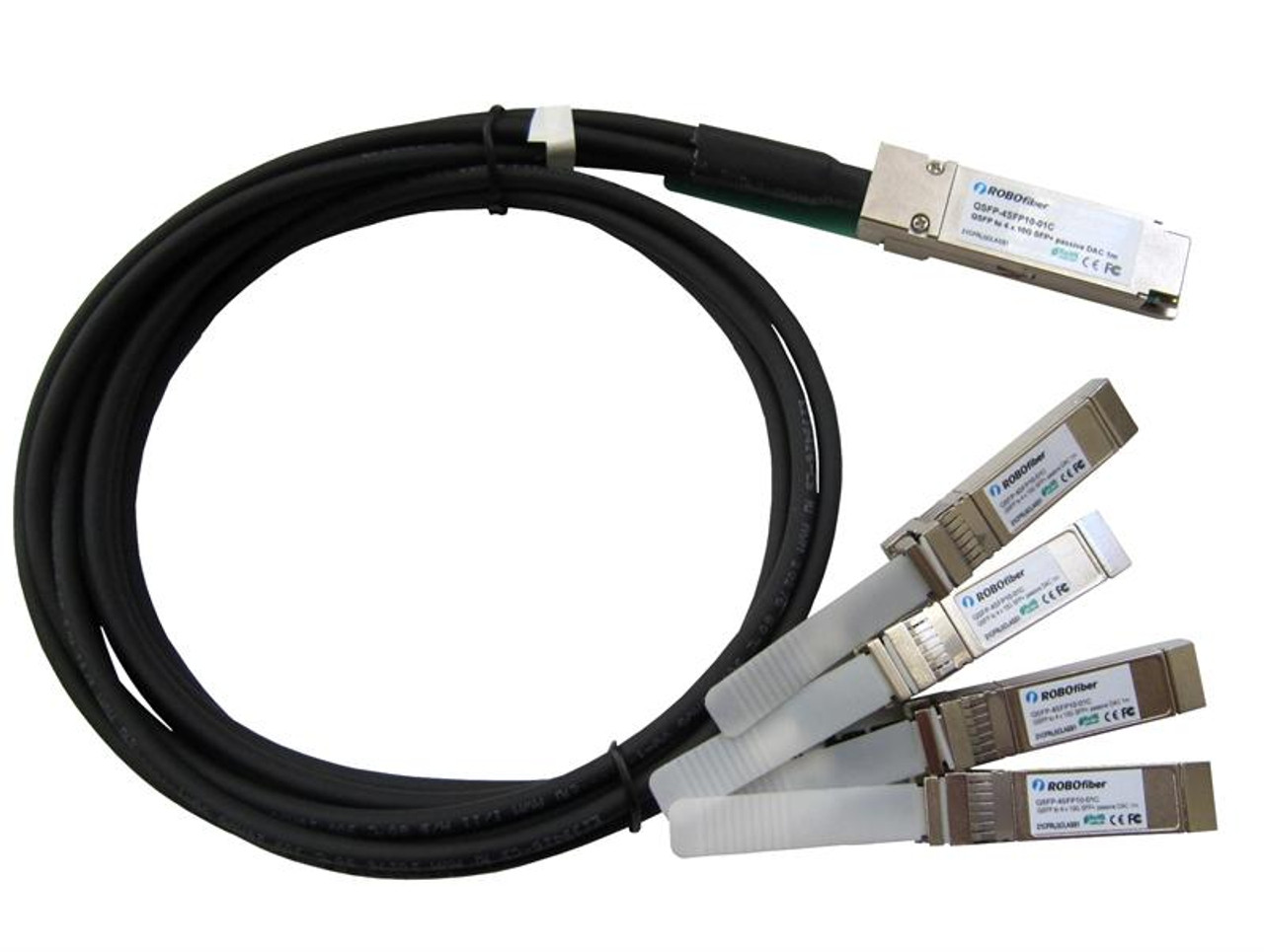 QSFP-4SFP10-01C - QSFP+ 40G to 4 SFP+ 10G quad fan-out passive copper DAC direct attach cable 1m length