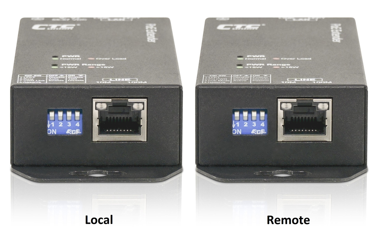 Lan Rack Extender IEXT101-PH: LAN Extender Pair Remote Powered 30W PoE Over Copper Wires ...