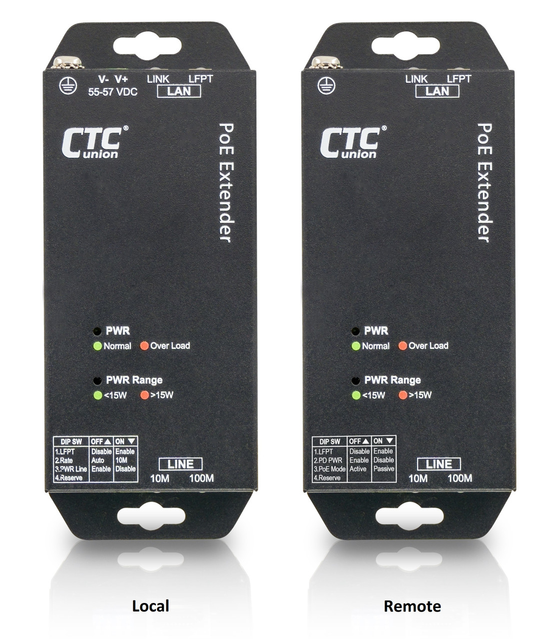 IEXT101-PH: LAN Extender Pair Remote Powered 30W PoE Over Copper