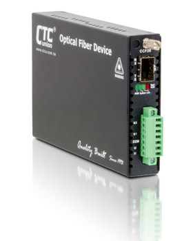 FRM220-CCF20 - duplex dry relay contact closure over fiber extender with SFP slot