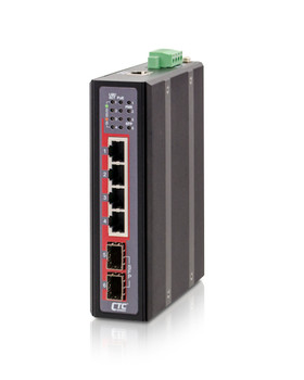 IGS-402CSW-4PHE - 6 port SNMP/web-managed Gigabit Ethernet Industrial switch - Right View