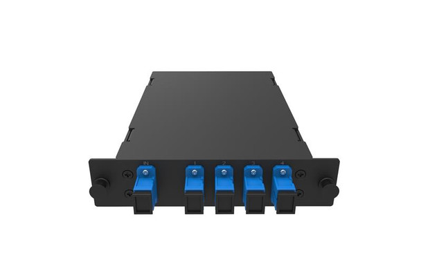 RB-PLC-104-LGX-SCU LGX box format PLC splitter 1x4, SC/UPC connectors, ideal for PON or CATV applications