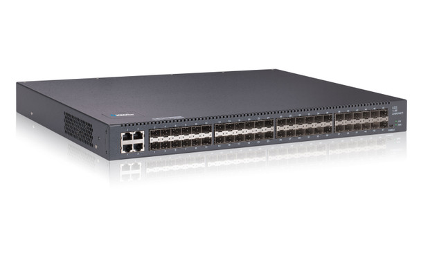 RBG-F4808M3-AC - Gigabit all fiber 48 SFP ports, 8x 10G SFP+ ports Layer 3 managed routing switch, rack 19" perspective view