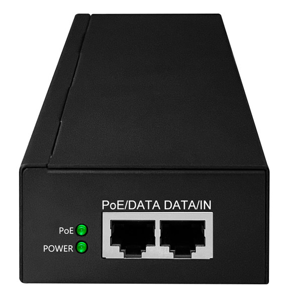 INJ-10G-90R 10G/5G/2.5G/Gigabit Ethernet PoE 802.3af, 802.3at and 802.3bt compatible injector (90W max. power budget), wall mountable