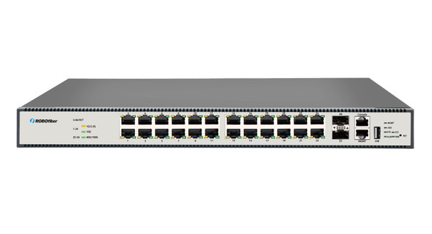 RB100-2410G2Q - 24x 1G/2.5G/5G/10GBase-T RJ45 ports, 2x 100G QSFP28 ports Layer 3 managed routing switch, rack 19"