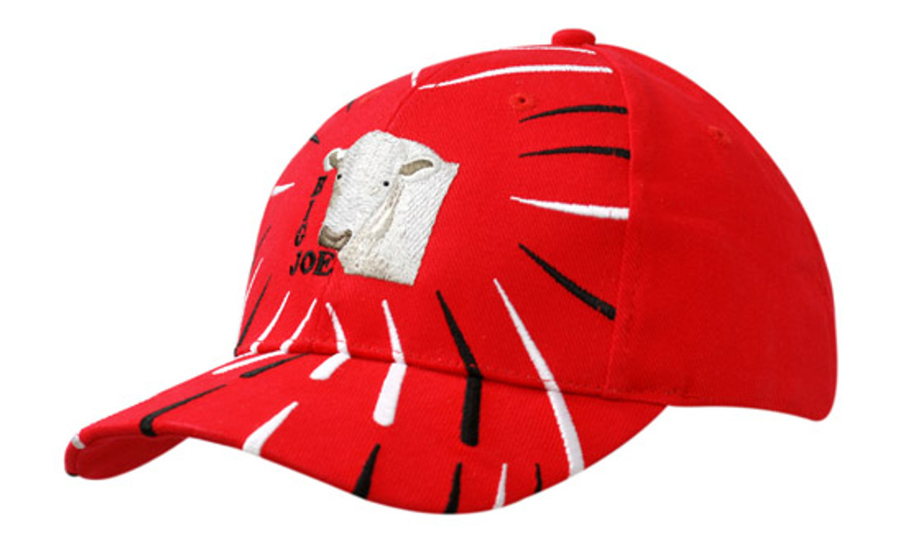Brushed Heavy Cotton with Embroidered Lines on Crown & Peak